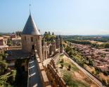 Vue sur la plaine depuis la Cité de Carcassonne