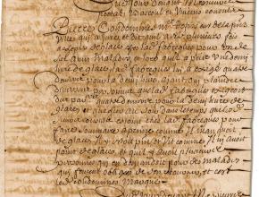Registres du bureau de police de la maison consulaire de Narbonne, du 1er septembre 1696, sur une marchande de glace malhonnête 3/4