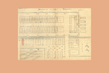Détail du plan du camp de Dachau 3J3537