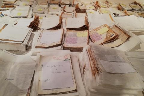 Des documents traités au Archives départementales