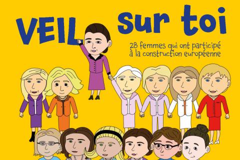 Affiche exposition "L'Europe VEIL sur toi"