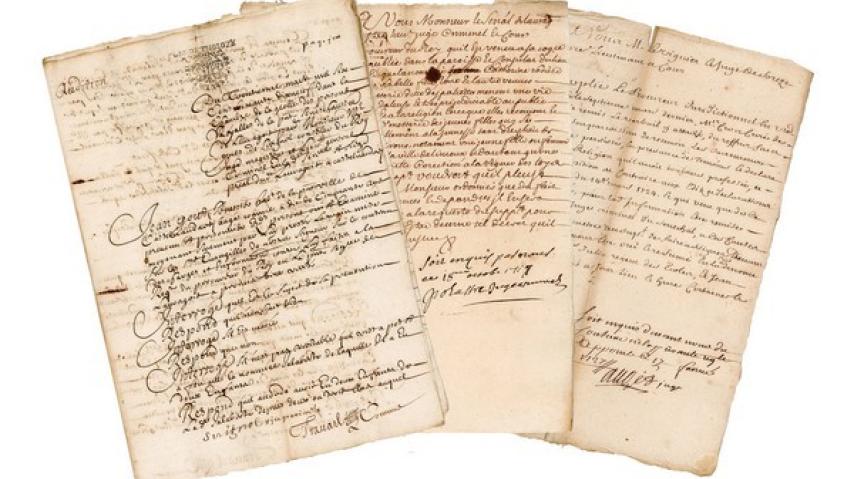 Documents d'archives judiciaires